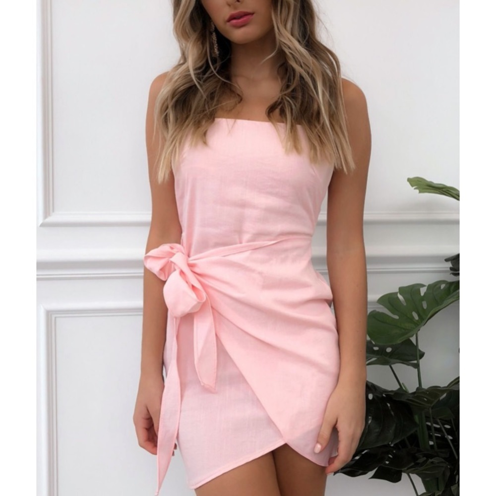 White Fox dress (Any Takers Dress Pink)